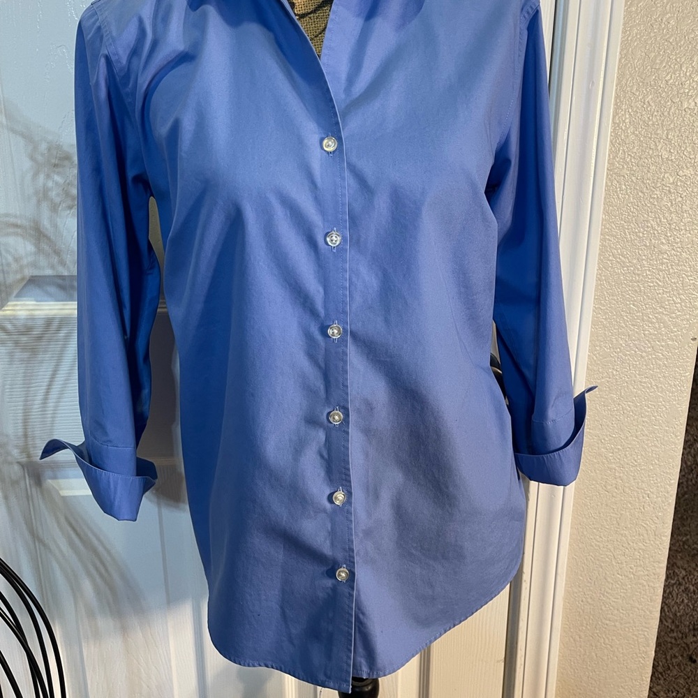 Lands' End Blue Collared Shirt